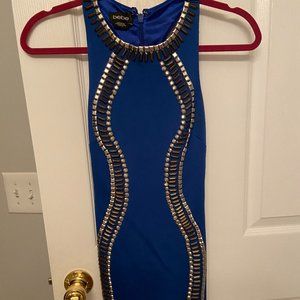 Bebe Blue Beaded Dress